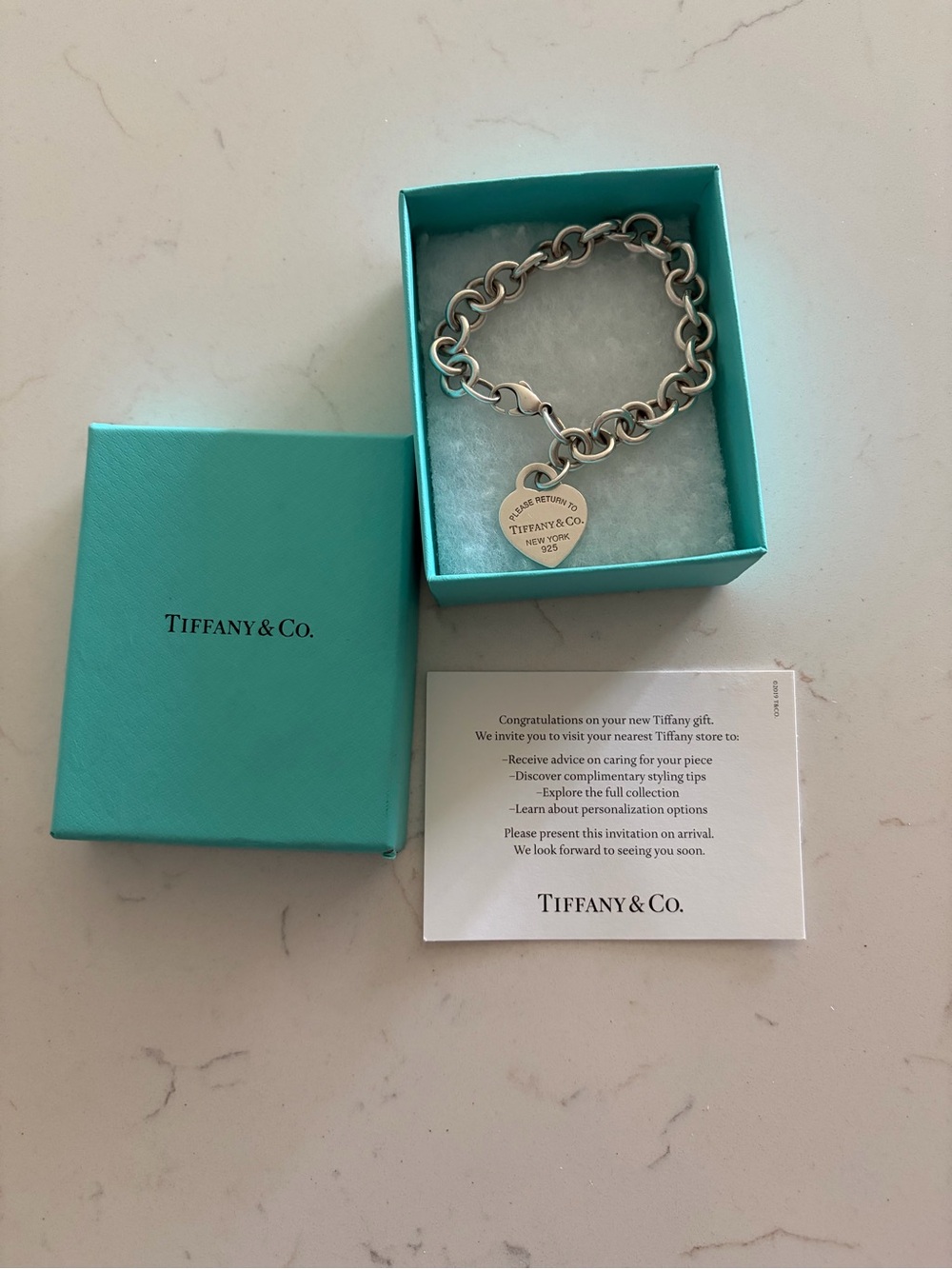 Tiffany & Co. Sterling Silver Heart Tag Charm Bracelet - Silver - Picture 4 of 7